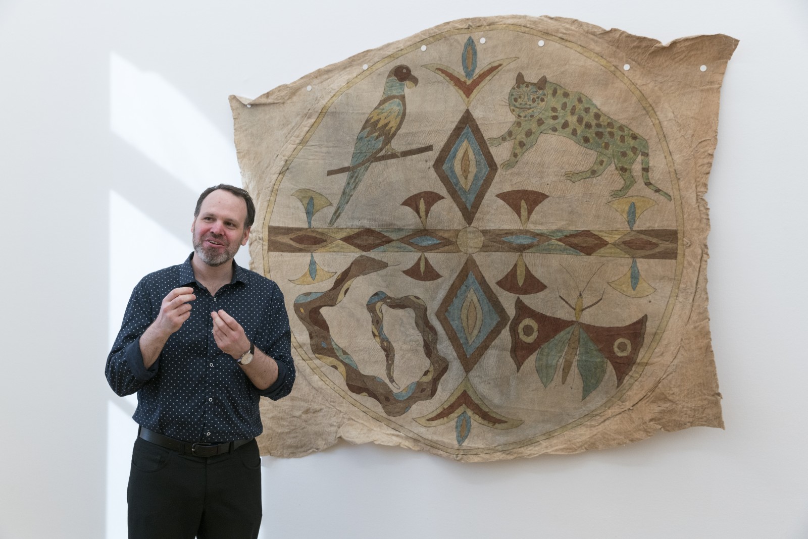 Matthias Claudius Hofmann in der Ausstellung AND THE BEAT GOES ON..., Weltkulturen Museum 2017
