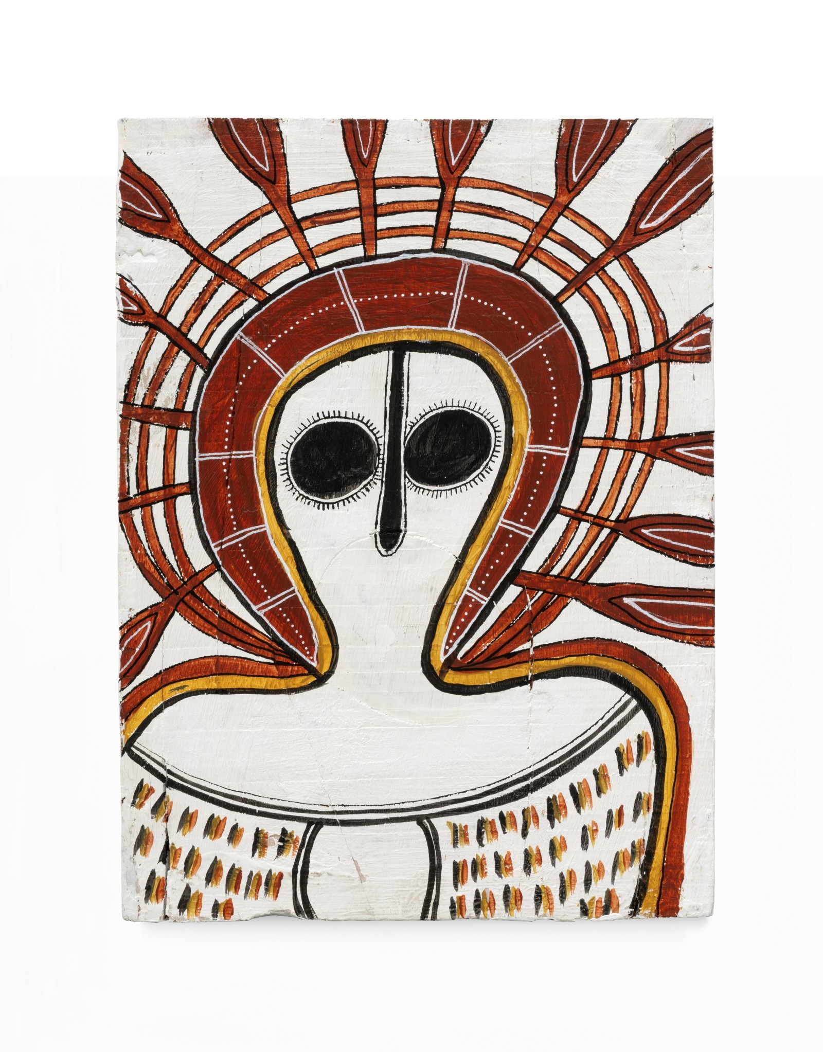 Leah Umbagai, ohne Titel, 2023, genehmigt durch Dambimangari Aboriginal Corporation, Sammlung Weltkulturen Museum, Foto: Wolfgang Günzel