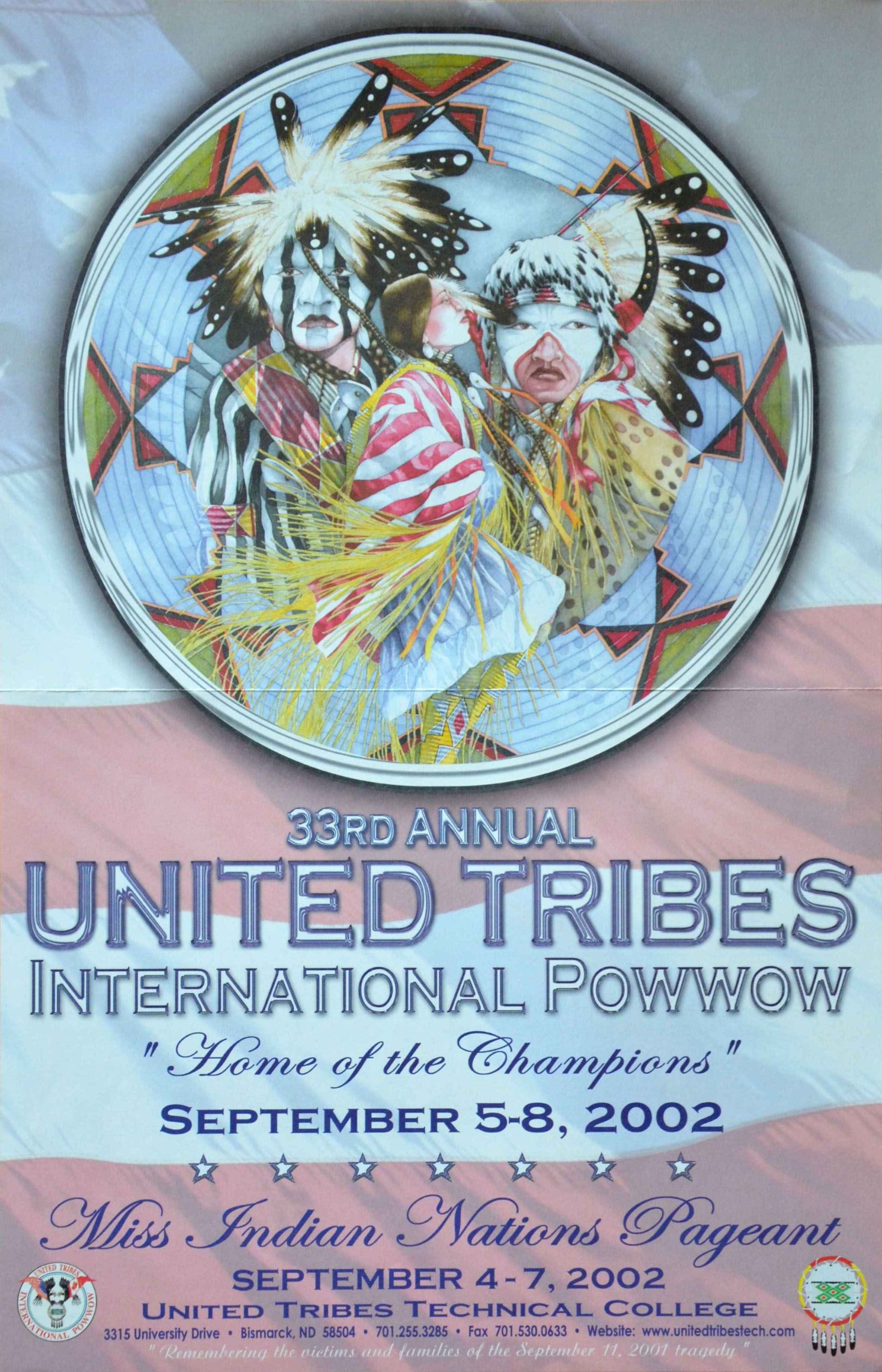 Plakat 33rd United Tribes International Powwow. Sammlung Markus Lindner