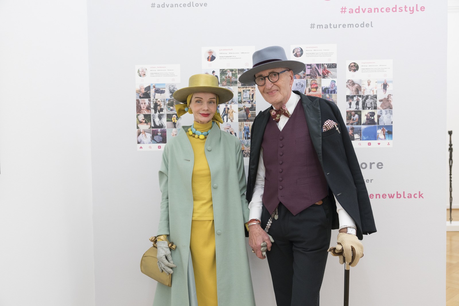 Günther Krabbenhöft und Britt Kanja in der Ausstellung GREY IS THE NEW PINK 2018
