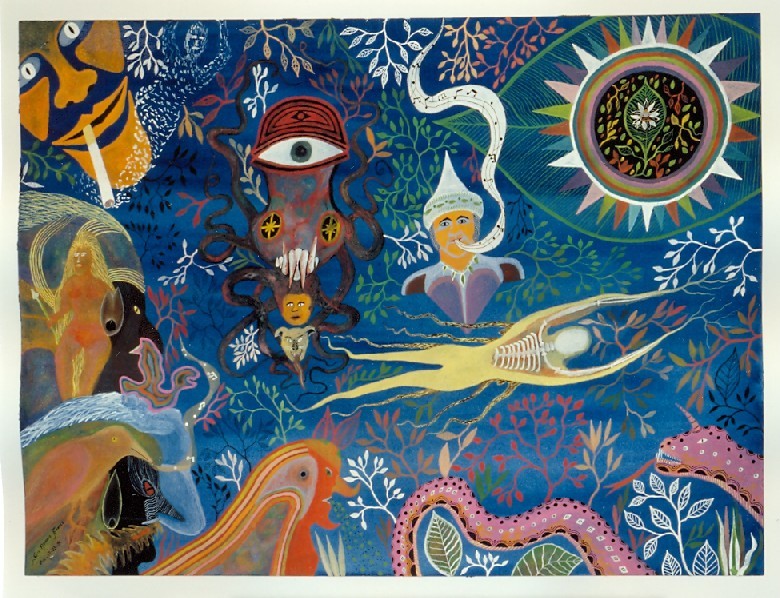 Gil Rengiffo Torres, Ohne Titel, 1991, Sammlung Weltkulturen Museum