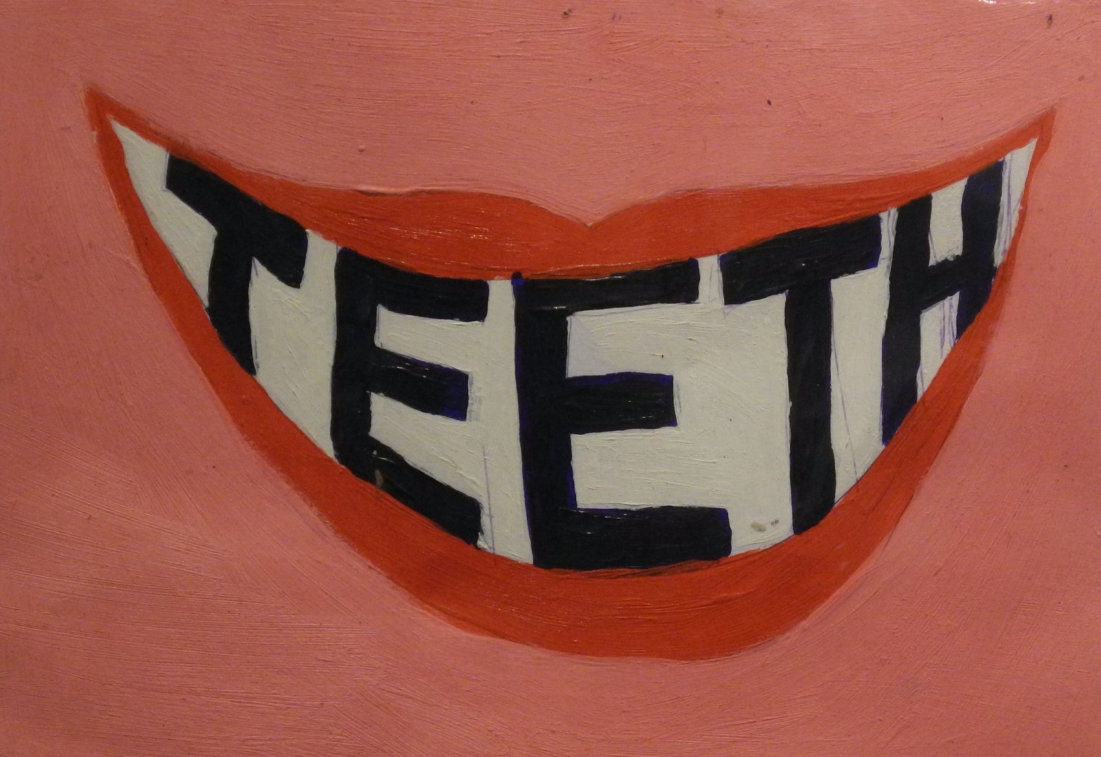 Anthony Kastanos: Teeth, oil on paper, Sydney 2015, Photo: Reinhard Wanzke