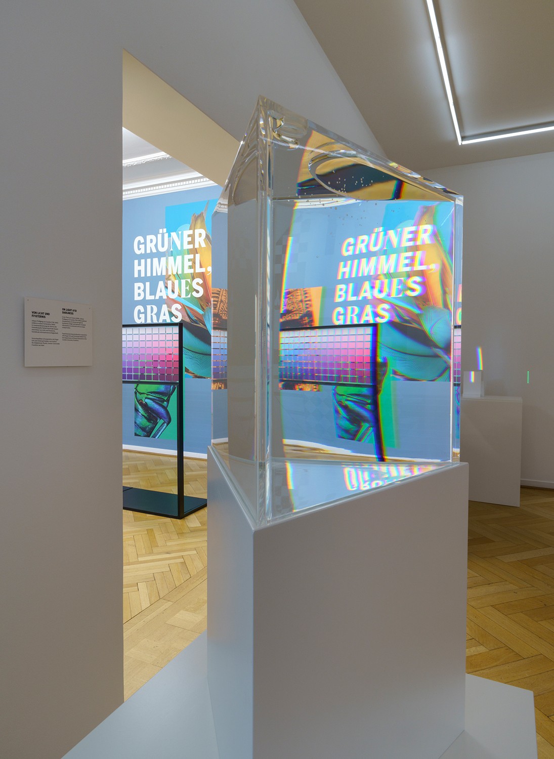 Exhibition view “GREEN SKY, BLUE GRASS. Colour Coding Worlds”. Weltkulturen Museum 2021. Photo: Wolfgang Günzel
