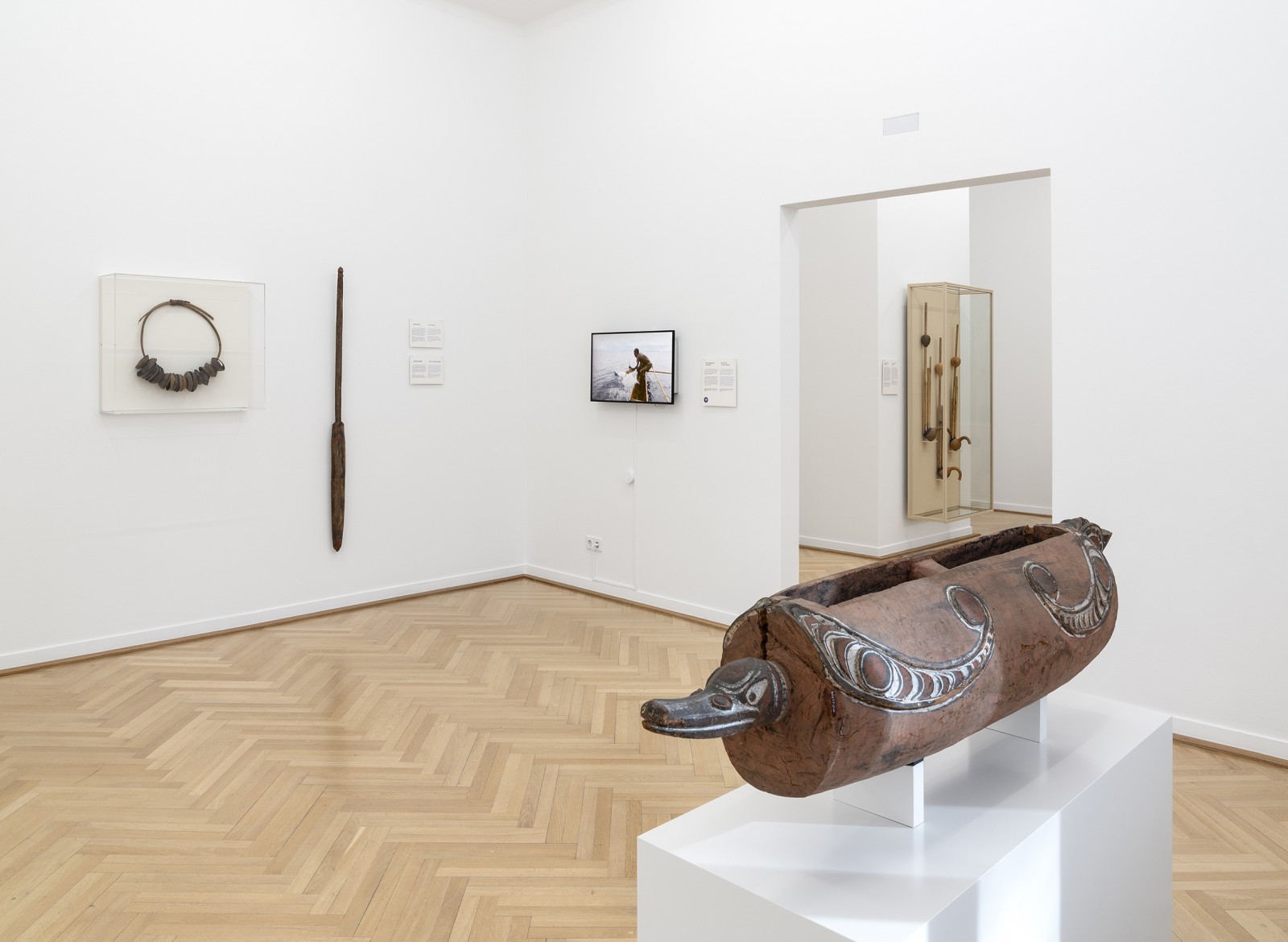 Exhibitionview "Sound Sources. Everything is Music", Weltkulturen Museum