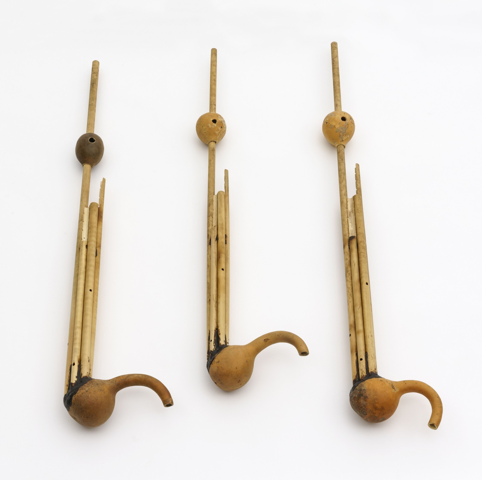 Three kadedek mouth organs from West Kalimantan, Indonesia