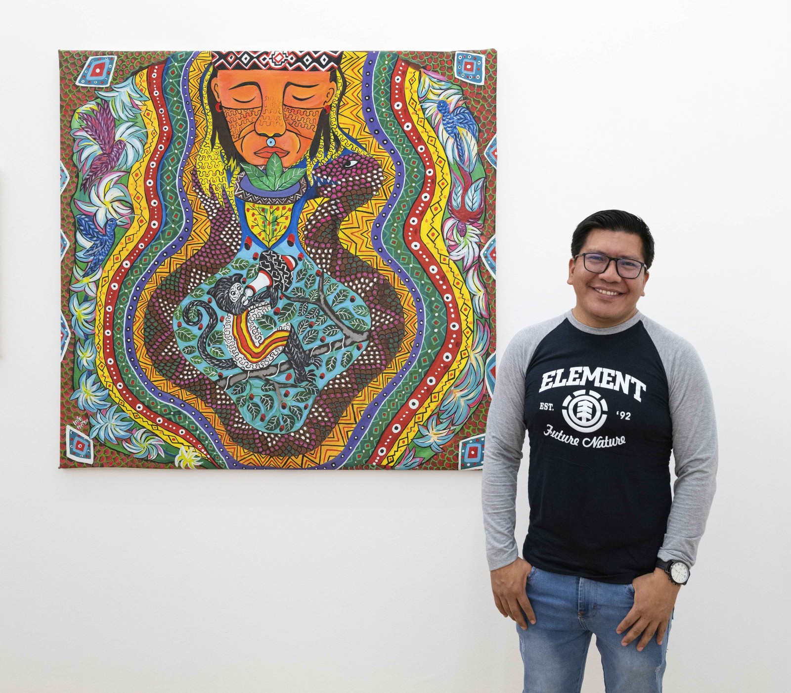 Harry Pinedo at the Weltkulturen Museum, November 2022