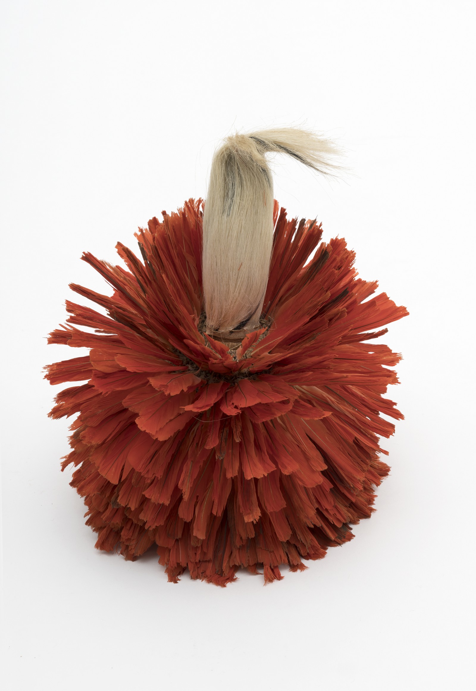 Why did a head of the Duala give this headdress to a German teacher in Cameroon? Collector: Theodor Christaller, probably 1890s, Collection Weltkulturen Museum