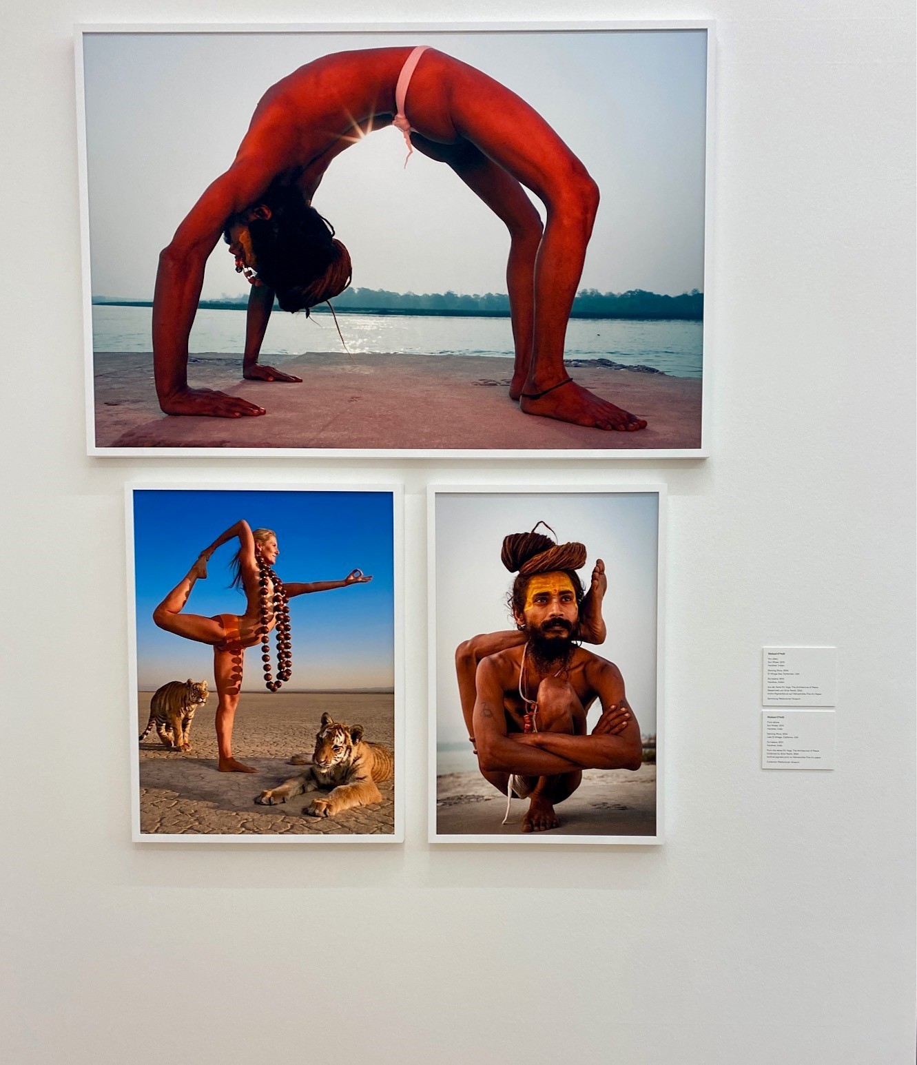 Exhibition view. Photographs of Michael O'Neil in "healing. Life in Balance. Weltkulturen Museum 2022. Photo: Wolfgang Günzel