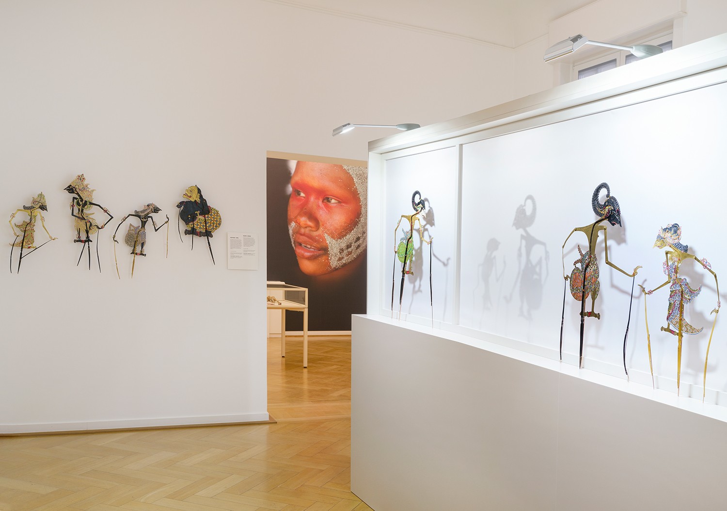 Exhibition view “GREEN SKY, BLUE GRASS. Colour Coding Worlds”. Weltkulturen Museum 2021. Photo: Wolfgang Günzel