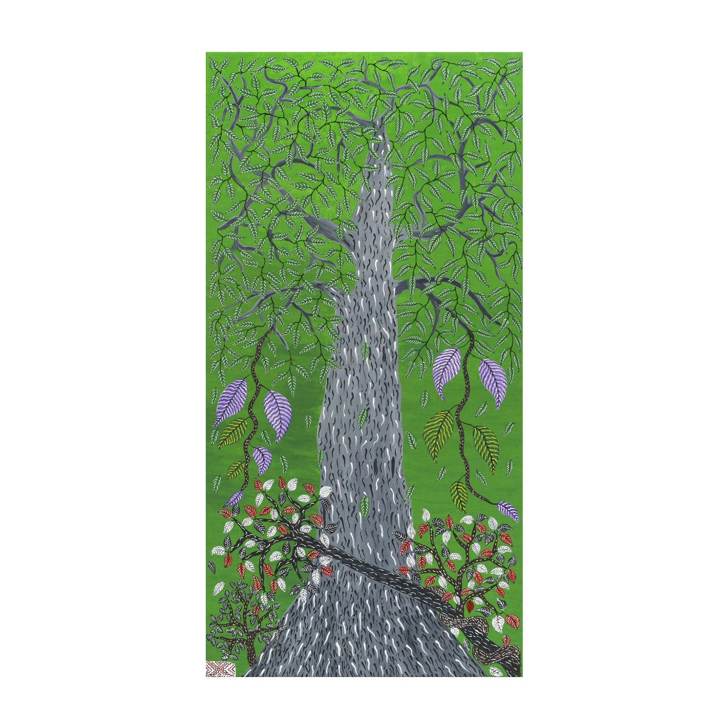 “Trees” by Roldán Pinedo, Shipibo, Peru “Cashimbo”. Acquisition project coordinated by Americas curator Mona Suhrbier: Commission and purchase of four large acrylic paintings, the “Trees”, 2020. Acrylic on canvas, each c. 2.90 x 1.50 m. Photo: Wolfgang Günzel