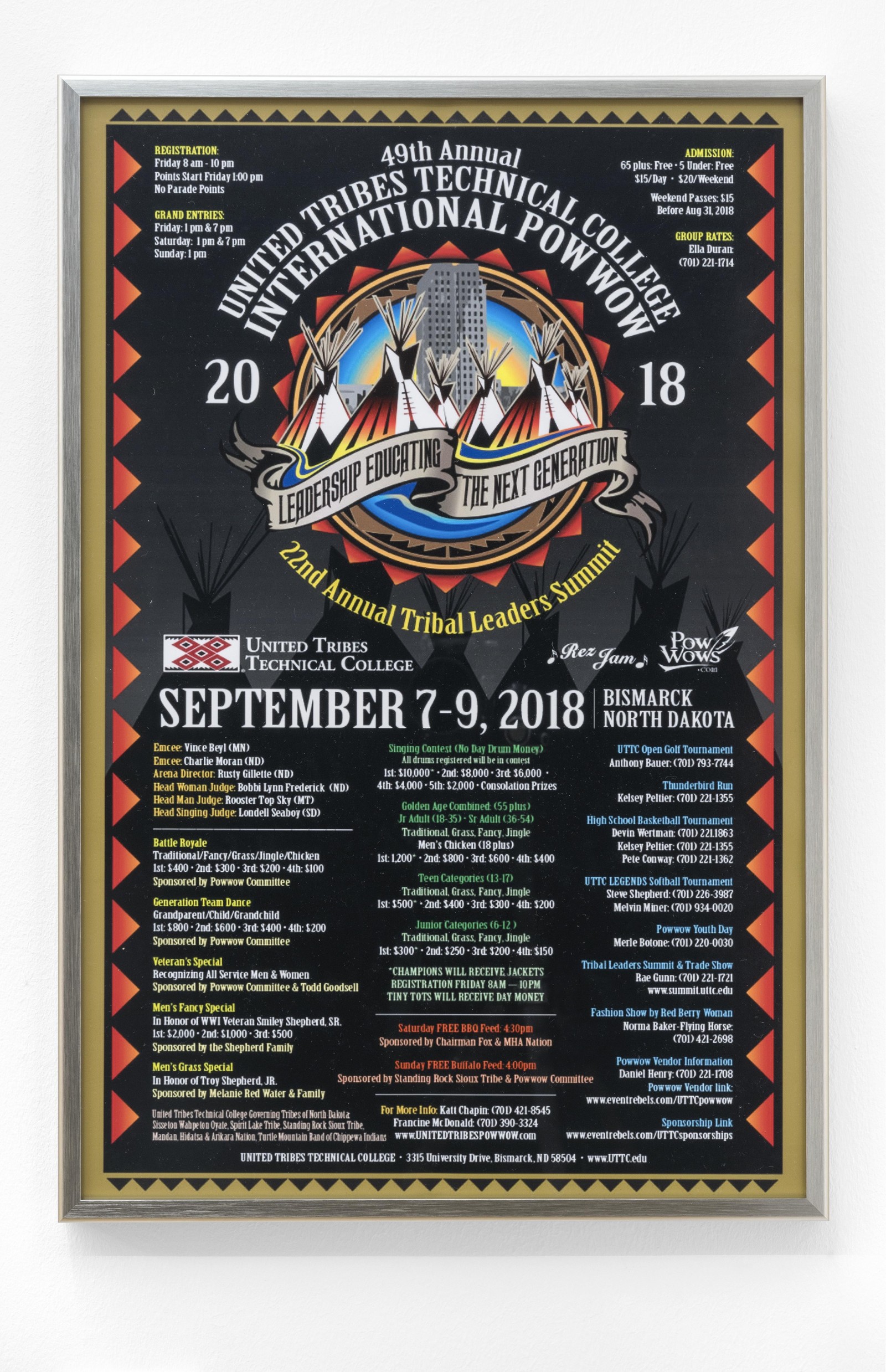 Exhibition view Posted! Reflections of Native North Amerika; Photo: Wolfgang Günzel, 2019; Weltkulturen Museum