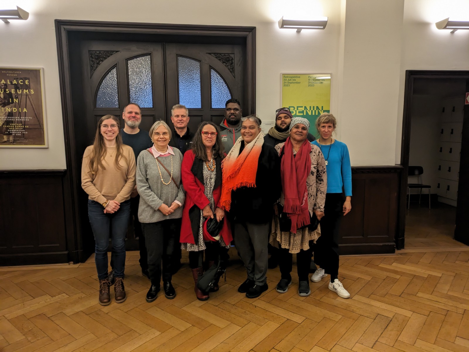 Project partners exchanging ideas at the Weltkulturen Museum