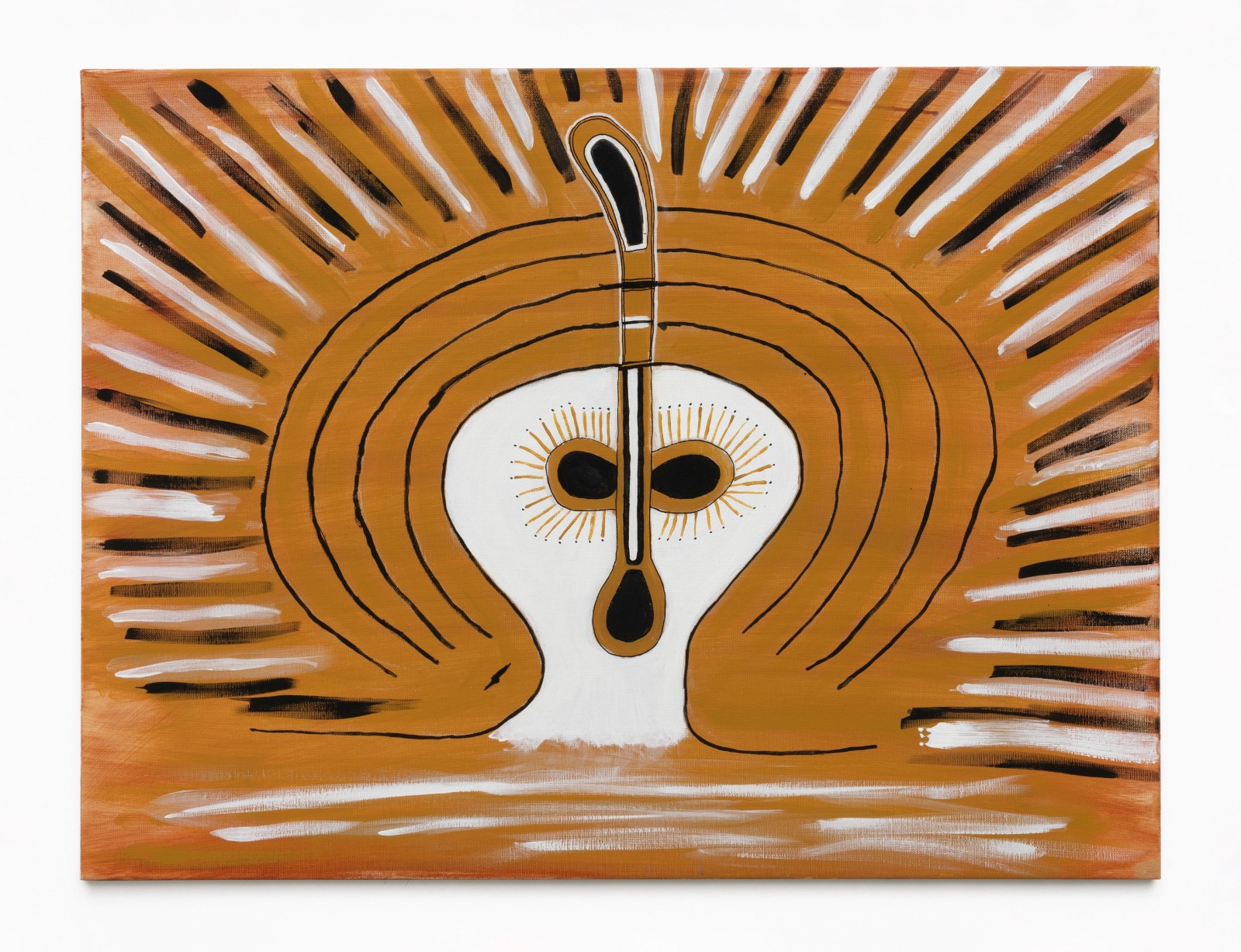 Rona Charles, Bradwodingari, 2023, approved by Wilinggin Aboriginal Corporation, Weltkulturen Museum Collection. Photo: Wolfgang Günzel