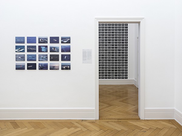 Exhibition view “SW5Y – Five years of civil sea rescue”,  Weltkulturen Museum 2020, Photo: Wolfgang Günzel